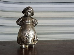 Figurális ezüst cukorszóró  57 gramm 7 cm jelzett nèmet 19. sz. vège 800- as fèmfinomságú jellel