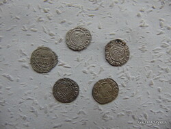 Habsburg ezüst dénár 5 darab LOT ! 12
