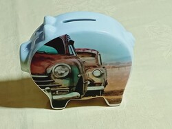 Porcelán malacpersely A nap hőse szerencse malac 11,5x4x9,5cm