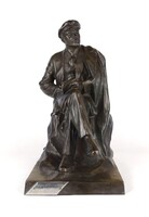 1B709 Jelzett bronzírozott Lenin szobor 37 cm