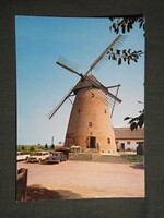 Képeslap,Kecskemét,Malom csárda,szélmalom,Lada autó látkép,részlet, 1978-