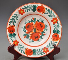 Hollóházi falitányér,jelzett, 23,5 cm.