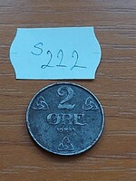 NORVÉGIA 2 ÖRE 1943 Haakon VII, VAS Német megszállás  S222