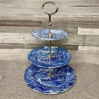 Wedgwood porcelán három emeletes kínáló tál