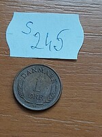 DÁNIA 1 ÖRE 1963 Bronz, IX. Frederick király  S245