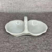 Zsolnay Pécs porcelán fehér só tartó
