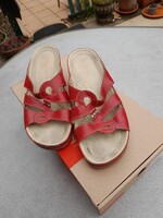 Papucs, nöi, Comfort Desiga Batz, 37 PIROS bör 3  strasz   deko