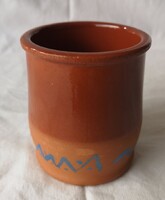 Barna mázas kerámia pohár 8 cm
