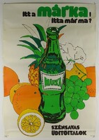 1L486 Retro nagyméretű MÁRKA üdítő reklám plakát 80 x 116 cm