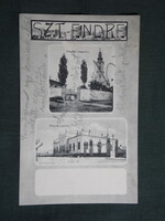 Képeslap,Szentendre,Püspöki templom,Püspöki palota látkép,részlet,Weisz Márk és fia kiadás, 1908-