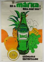 1L485 Retro nagyméretű MÁRKA üdítő reklám plakát 80 x 116 cm