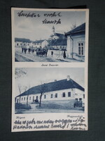 Képeslap,Mágocs,Szent Imre tér,Nagyvendéglő,kocsma,Monostory Gy. Bp. kiadás,1937-  ,kék,