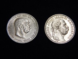 2 db  I. Ferencz József 1 Korona 1915 és 1915  együtt, szép állapotban