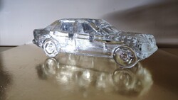 Vintage kristály üveg Mercedes Benz papírnehezék