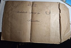 1914-es 3 Fillér bélyeg levélen Budapest-Németkér NAGY ALAPÚ BORÍTÉKON