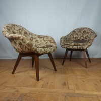 Miroslav Navratil retro fotel pár századközepi karosszék