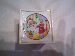 Vintage Hutschenreuther kis porcelán gyertyatartó