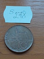 CSEHORSZÁG 10 KORONA 1996 "b" Jablonec ad Nisou, Acél réz bevonattal  S278