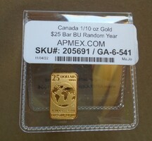 Kanada 2020 arany rúd - UNC $25