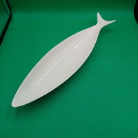 Retro Kőbányai/ Drasche porcelán hal formájú tál