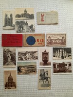 Antik külföldi város képeslapok, Párizs, Brüsszel, Strasbourg, antik képeslap, 74 db egyben