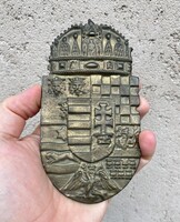 Réz címer (0,4 kg; 16 cm x 8 cm x 1 cm)