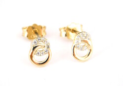 Brill 14 K Arany Csodaszép Fülbevalók Gyémántokkal