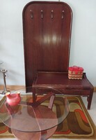 Vintage előszobafal fiókos ülőkével art deco stílusban