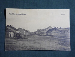 Képeslap,Lengyeltóti,Fő utca,kereszt látkép,részlet,Schwarzenberg Miksa kiadás,1925-