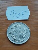 DÉL-AFRIKA 20 CENT 1971 Protea (Protea cynaroides),  Nikkel  S325