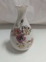 Zsolnay porcelán pillangó mintás kis méretű váza - 11,5 cm