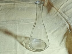 Üveg borosüveg hitelesített 1 liter 27,5cm magas palack vendéglátóipar retro