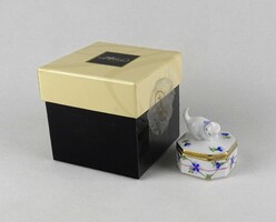 1U191 Herendi búzavirág girland (PBG) mintás mini porcelán bonbonier eredeti dobozában