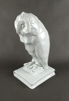 1U010 Hatalmas festetlen Herendi porcelán bagoly figura 30 cm