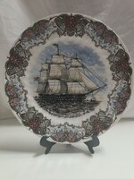 Currier & Ives by Churchill angol tengerészeti témájú festett lapos tányér - 25 cm