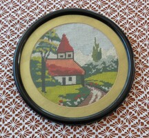 Vintage gobelin kép fekete keretben