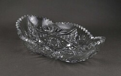 1U851 Nagyméretű csiszolt kristály kínáló tál 35 cm