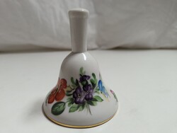 Herendi Tertia virág mintás csengő, csengettyű - sérült, 8 cm