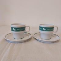 Hollóházi porcelán csésze Magyar posta felirattal