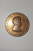 1931 Wolfgang Amadeus Mozart 175. évfordulós bronz emlék érem