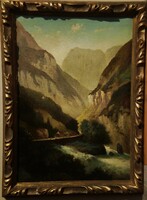 Olvashatatlan jelz. (1900 körül) : Hegyi folyó