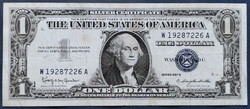USA 1 Dollár 1957 B, F++. (dátum a sorszámban).