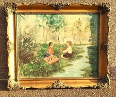 Holly Sándor festmény (gyermekek)