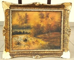 Holly Sándor festmény (őszi táj)
