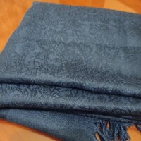 Acélkék Pashmina sál, 170 x 70 cm