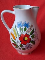 Kézzel festett, Kalocsai porcelán (vizes) kancsó, kiöntő