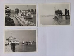 3 db régi fotó Balaton - Komp - Hajó 1960-as évek közepe