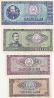 ROMÁNIA, LEI LOT 4 db GYÖNYÖRŰ bankjegyek EGYBEN