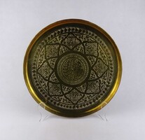 1U862 Régi nagyméretű keleti réz tálca 31.7 cm