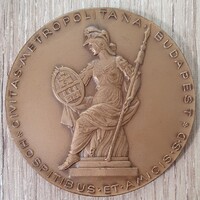 Berán Lajos ,,Az ifjú szép Pest ki bizton ölelve…" 1931 bronz emlékérem